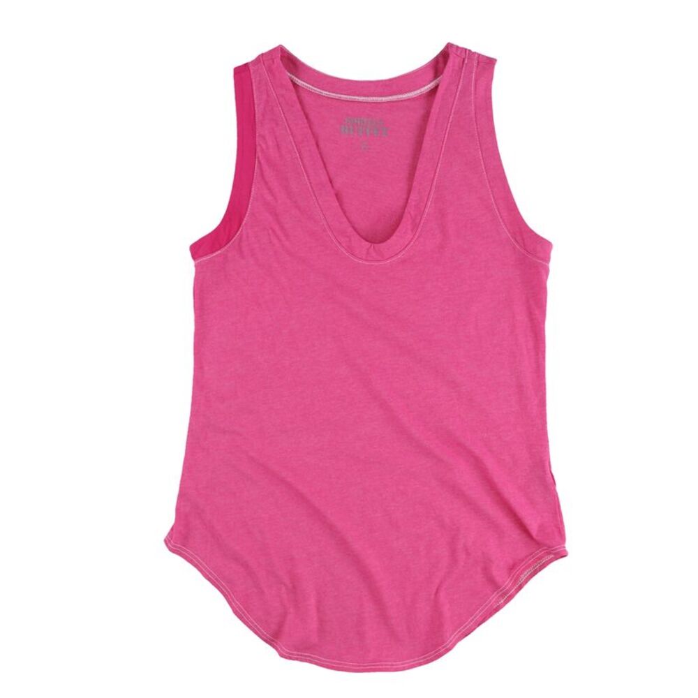 Gorilla Buffet Womens Solid Rounded Hem Racerback Tank Top, NWT